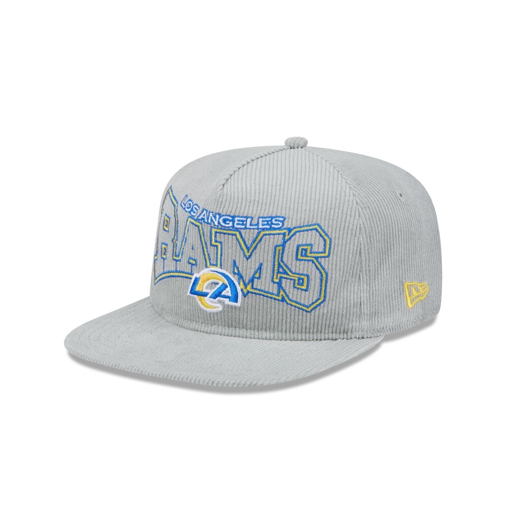 New Era Los Angeles Rams Gray Cord Golfer Hat - One Size